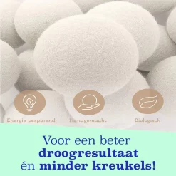 Casa Calma Drogerballen (6 Stuks) - Inclusief Opbergzakje - 100% Natuurlijk Schapenwol - Droger Ballen - Zero Waste Wasverzachter Bollen - Energiebesparend Drogen Met Droogbollen - Dryer Balls - Diervriendelijk & Milieuvriendelijk - Energie Besparen -Lifestyleproducten 1200x1200 596
