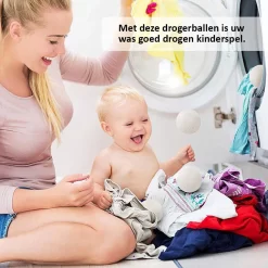 Droger Ballen Wol - Wasdroger Herbruikbare Wollen Droger Ballen - Droogballen Voor Snellere Droogtijd- Set 6 Stuks - Swilix -Lifestyleproducten 1200x1200 603