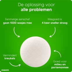 Drogerballen - Droogballen Voor Wasdrogers - Wasdrogerballen, Wasbollen & Wasballen - 100% Diervriendelijk, Duurzaam & Herbruikbaar - Duurzaam Cadeau - Energie Besparen - RWS Wol & Zero Waste - 6 Stuks Van Zivanto -Lifestyleproducten 1200x1200 620