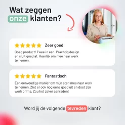 Triple J® Lunchbox - Broodtrommel - Lucht- & Lekvrij - Incl. Bestek - Magnetron & Vaatwasser Bestendig -Lifestyleproducten 1200x1200 738