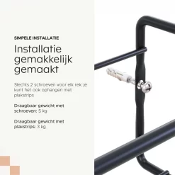 Noswo Kruidenrek Ophangbaar - Voor 24 Kruidenpotjes - 4 Stuks - Keukenrek Hangend - RVS - Zwart -Lifestyleproducten 1200x1200 806