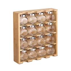 Merkloos Decopatent® Kruidenrekje Ophangbaar - Kruidenrek Inclusief 16 Kruidenpotjes - Bamboe Hout - 4 Laags -Lifestyleproducten 1200x1200 821