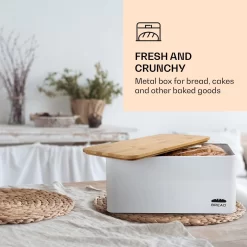 Oklahoma Broodtrommel Metaal 35,5x15,5x23 Cm Bamboe Deksel Snijplank -Lifestyleproducten 1200x1200 854