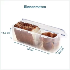 Lock&Lock Vershouddoos Voor Brood - Brooddoos - Broodtrommel - Brood Bewaren - Opbergdoos - Bewaardoos Met Deksel - 100% Luchtdicht - BPA Vrij - 5 Liter - Transparant -Lifestyleproducten 1200x1200 864