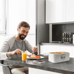 Delaware Broodtrommel Metaal 30 X 16 X 20,5 Cm Klapdeksel Ventilatiegaten -Lifestyleproducten 1200x1200 885