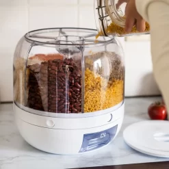 Roterende Voedsel Dispenser - 6 Vakken - Met Doseerschep - BPA Vrij - Handig -Lifestyleproducten 1200x1200 895