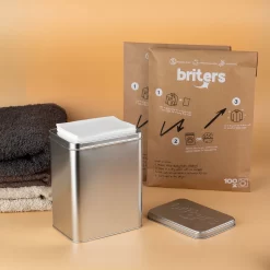 Briters Bewaarblik Origineel - Voor 200 Briters Wasstrips - Gemaakt In Nederland - Aluminium - 100% Recyclebaar - 10 Jaar Garantie