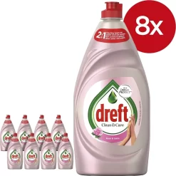 Dreft Clean & Care Rose & Satin Afwasmiddel - 8x780ml - Voordeelverpakking -Lifestyleproducten 1200x1200 977