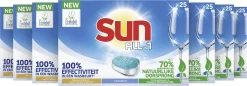 SUN® Sun All-in-1 Normaal Vaatwastabletten - 7 X 25 Tabletten - Voordeelverpakking -Lifestyleproducten 1200x417