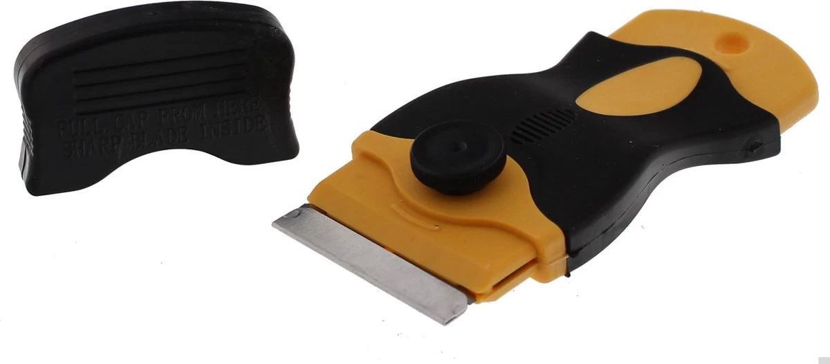 Scanpart Kookplaat Schraper - Schraapijzer - Radeermes - Voor Alle Glazen Kookplaten - Zoals Keramische Inductie En Halogeen Kookplaten - Kunststof - Vervangbaar Mesje - Krasvrij 1 Scanpart Kookplaat Schraper - Schraapijzer - Radeermes - Voor Alle Glazen Kookplaten - Zoals Keramische Inductie En Halogeen Kookplaten - Kunststof - Vervangbaar Mesje - Krasvrij