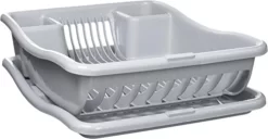 Curver Afdruiprek Met Met Lekbak Plateau - Kliksysteem - Afdruiprek Voor Afwas - Vaatwas Rek - Afdruiprek - 38x29x8,5 Cm - 2 Stuks -Lifestyleproducten 1200x622 1