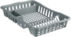 Merkloos Decopatent® Afdruiprek Voor Afwas - Afdruiprekje Met Lekbak - Kunststof Afdruipmat - Afwassen Borden & Bestek - 32.5x49x9 - Grijs -Lifestyleproducten 1200x637 2