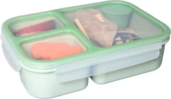 Lock&Lock Lunchbox - Bento Box - Salade Lunchbox - Met 3 Compartimenten - Met Dressing/Saus Bakje - Volwassenen En Kinderen - To Go - Lekvrij - BPA Vrij - 1,5 Liter - Groen -Lifestyleproducten 1200x694
