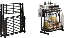 TammaT - Kruidenrek - Kruidenrek Staand - Inklapbare Keukenrek - 3-laags 35x21x56,5CM - Keuken Organizer - Aanrecht Organizer - Keuken Opslag - Roestvrij Staal - Opbergrek - Keuken Organizers - Roestvrij En Krasvrij -Lifestyleproducten 1200x711 1