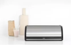 Brabantia Broodtrommel - Met Schuifdeksel - Matt Steel Fingerprint Proof -Lifestyleproducten 1200x761