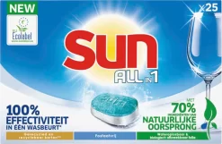 SUN® Sun All-in-1 Normaal Vaatwastabletten - 7 X 25 Tabletten - Voordeelverpakking -Lifestyleproducten 1200x784