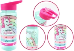 Unicorn Broodtrommel + PET Drinkfles Lichtblauw | Eenhoorn Lunchbox Set Voor Meisjes LS22 -Lifestyleproducten 1200x825 1