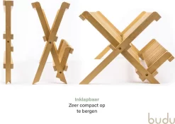 Budu Afdruiprek - Afdruiprekje Van Bamboe Hout - Afdruiprek Voor Afwas - Vaatwasrek - Keukenrek - Inklapbaar - Opvouwbaar - -Lifestyleproducten 1200x856 1