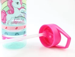 Unicorn Broodtrommel + PET Drinkfles Lichtblauw | Eenhoorn Lunchbox Set Voor Meisjes LS22 -Lifestyleproducten 1200x925