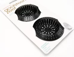 Doodadeals® Gootsteen Zeef - Afvoerzeef Douche - Plastic - Universeel Toepasbaar - Zwart - 2 Stuks