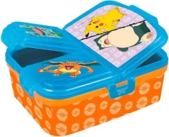 Mickey Mouse Pokemon Multi Broodtrommel 3 Vakjes - 18x13 Cm - Lunchbox - Brooddoos
