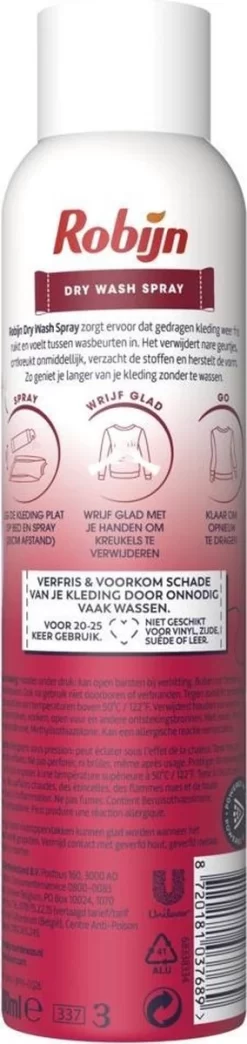 Robijn Pink Sensation Dry Wash Spray 200 Ml -Lifestyleproducten 284x1200 1