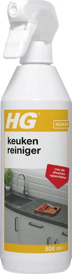 HG Keuken Reiniger - 500ml - Effectief En Hygiënisch - Voor Alle Afwasbare Oppervlakken -Lifestyleproducten 315x1200