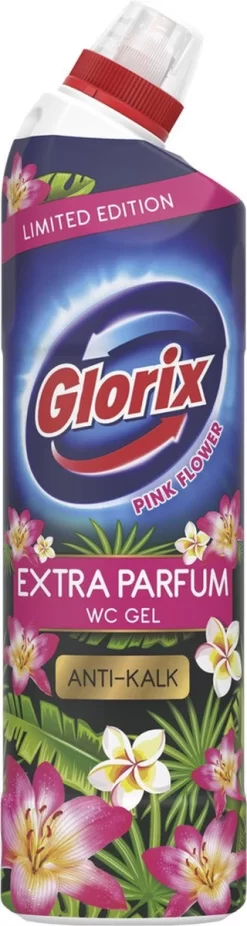 Glorix WC Powergel Toiletreiniger Pink Flower - 6 X 750 Ml - Voordeelverpakking -Lifestyleproducten 320x1200 1