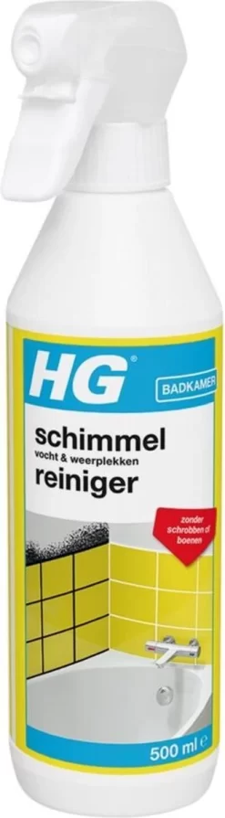 HG Schimmelreiniger - 500ml - De NR 1 Schimmelverwijderaar - Vernietigt De Hardnekkigste Schimmel - Geschikt Voor De Badkamer, Tegel-, Siliconenvoegen, Stucwerk -Lifestyleproducten 331x1200 1
