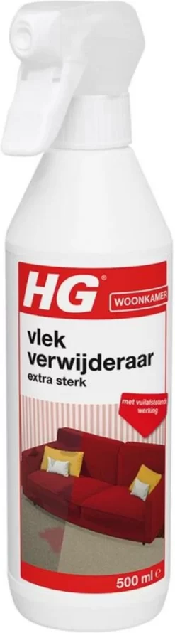 HG Vlekverwijderaar Extra Sterk - 500ml - Veilige Zuurstofformule - Geschikt Voor Alle Soorten Bekleding - Met Vuilafstotende Werking - Biologisch Afbreekbaar