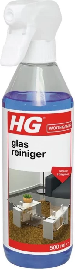 HG Glasreiniger - 500ml - 100% Streeploze Glans - Snel Droog -Lifestyleproducten 334x1200 4