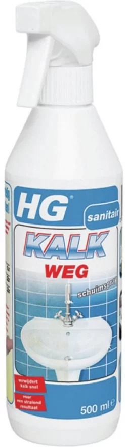 HG Kalkweg Schuimspray - 500ml - 100% Glans - Verwijdert En Voorkomt Kalk - Biologisch Afbreekbaar -Lifestyleproducten 337x1200 1