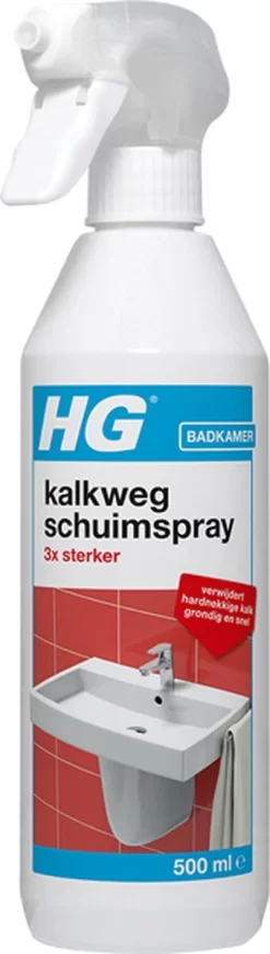 HG Kalkweg Schuimspray 3x Sterker - 500ml - Verwijdert Extreme Kalkresten - 100% Opgelost, 100% Resultaat -Lifestyleproducten 340x1200