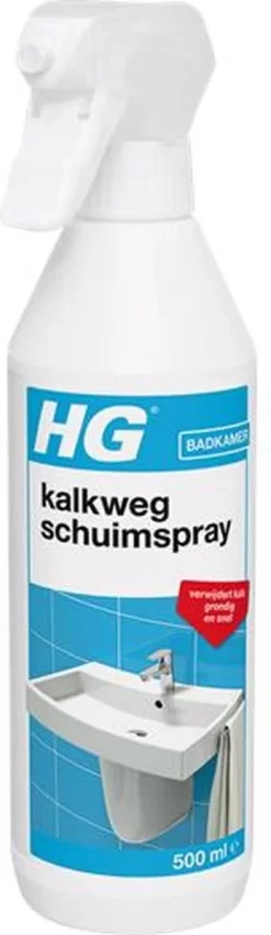 HG Kalkweg Schuimspray - 500ml - 100% Glans - Verwijdert En Voorkomt Kalk - Biologisch Afbreekbaar -Lifestyleproducten 348x1200 1