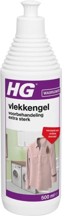 HG Vlekken Voorbehandeling Gel Extra Sterk - 500 Ml - Verwijdert De Allerergste Vlekken = Met Actieve Zuurstof -Lifestyleproducten 349x1200