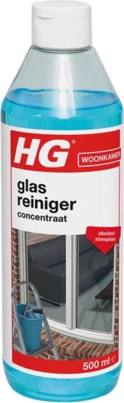 HG Glasreiniger Concentraat - 500ml - Reinigt Streeploos - De Keuze Van Professionele Glazenwassers -Lifestyleproducten 369x1200 1