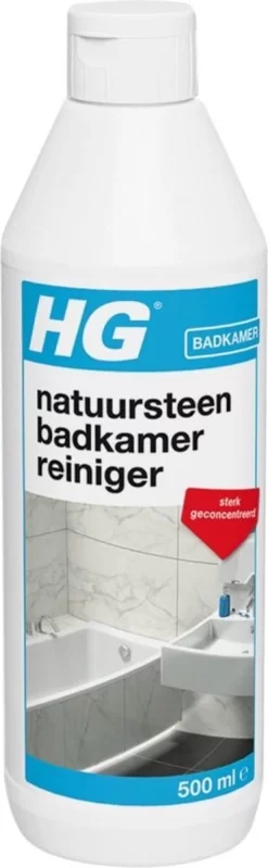 HG Natuursteen Badkamer Reiniger - 500ml - Ook Voor Marmer - Verwijdert Veilig Hardnekkig Vuil -Lifestyleproducten 371x1200 1