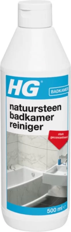 HG Natuursteen Badkamer Reiniger - 500ml - Ook Voor Marmer - Verwijdert Veilig Hardnekkig Vuil
