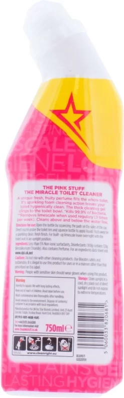 The Pink Stuff The Miracle Toilet Cleaner - Toiletreiniger - 750ml -Lifestyleproducten 375x1200 1