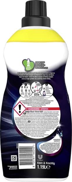 Robijn Klein & Krachtig Classics Black Velvet Vloeibaar Wasmiddel - 2 X 34 Wasbeurten - Voordeelverpakking -Lifestyleproducten 480x1200 1