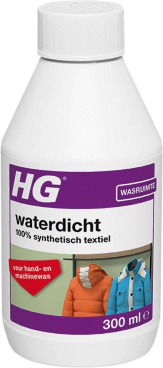 HG Waterdicht 100% Synthetisch Textiel - 300 Ml - Water- En Vuilafstotend - Handwas En Wasmachine 1 HG Waterdicht 100% Synthetisch Textiel - 300 Ml - Water- En Vuilafstotend - Handwas En Wasmachine
