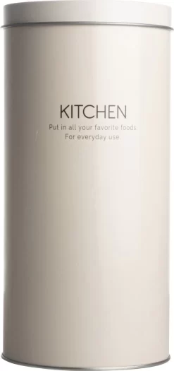 Gusta Voorraadblik - Beige - Metaal - Beschuitbus - Opbergbus - Ø11X22 Cm 5 Gusta Voorraadblik - Beige - Metaal - Beschuitbus - Opbergbus - Ø11X22 Cm -Lifestyleproducten 565x1200