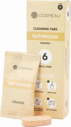 Cosmeau Badkamerreiniger 6 Stuks Tabletten Cleaning Tabs Schoonmaak Tabs -Sanitair - Navulling - Refill