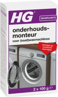 HG Onderhoudsmonteur - 2 X 100 Ml - Verhelpt En Voorkomt Storingen - Voor Een Langere Levensduur Van De Vaatwasser En Wasmachine - Biologisch Afbreekbaar