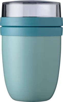 Mepal – Isoleer Lunchpot Ellipse – Houdt Je Eten 6-8 Uur Warm En 12 Uur Koud – Nordic Green – 2 Compartimenten – Soep Beker To Go – Yoghurt Beker Muesli - Thermos Lunchbox