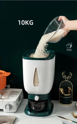 Deluqse Rijst Dispenser - Rijst Container - Grijs - Voedsel Dispenser - Rijst Opbergdoos - Rijst Bewaren - Rijst Opberg Container -Lifestyleproducten 745x1200