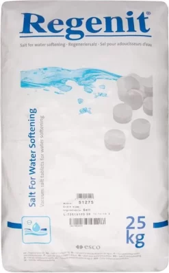 Regent 2 Zakken Regeneratiezout - Ontkalkingsmiddel - 25kg Per Zak - Waterontharder