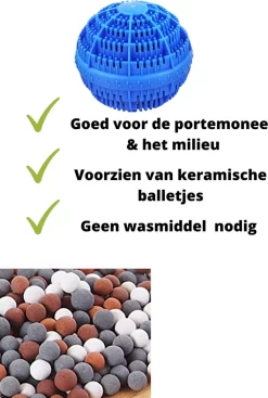 Merkloos V&P Wasbol Set Van 2 - Ecologische Wasbal - Keramische Balletjes - Duurzaam - Blauw - Wasmachine Reiniger - Wasmachine - Zonder Gebruik Van Wasmiddel -Lifestyleproducten 808x1200 2