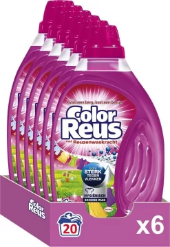 Color Reus Gel Vloeibaar Wasmiddel - Gekleurde Was - Voordeelverpakking - 120 Wasbeurten -Lifestyleproducten 824x1200