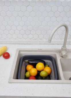 YUGN BLACK Opvouwbare Afwasteil 9 Liter - Afwasbak Teil Wasteil - Afwasbak Vierkant - Afwasteil Opvouwbaar - Ruimtebesparend - Cadeau Tip -Lifestyleproducten 863x1200